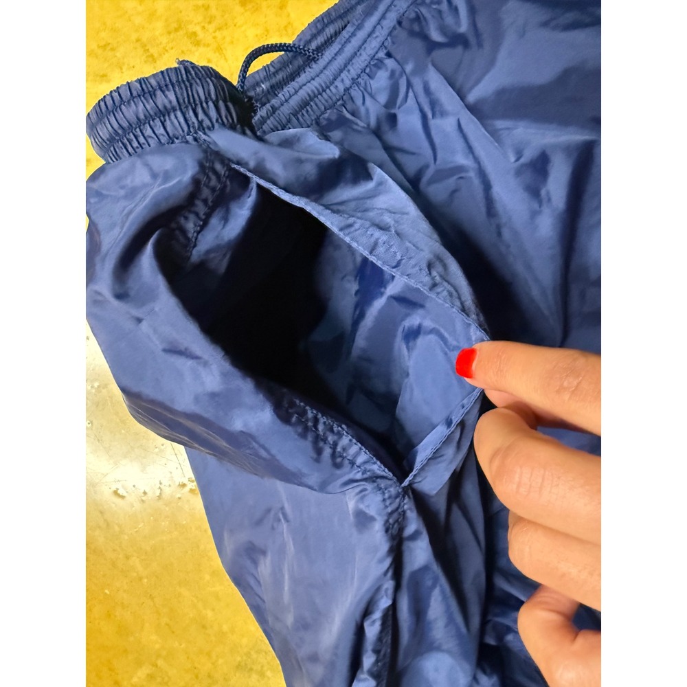 Vtg Nike Men's Blue Nylon Track Pants Warm Up Windbreaker Training XL - Picture 4 of 12